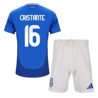 Maglia Calcio Italia Bryan Cristante #16 Prima Divisa Bambino Europei 2024 Manica Corta (+ pantaloncini)